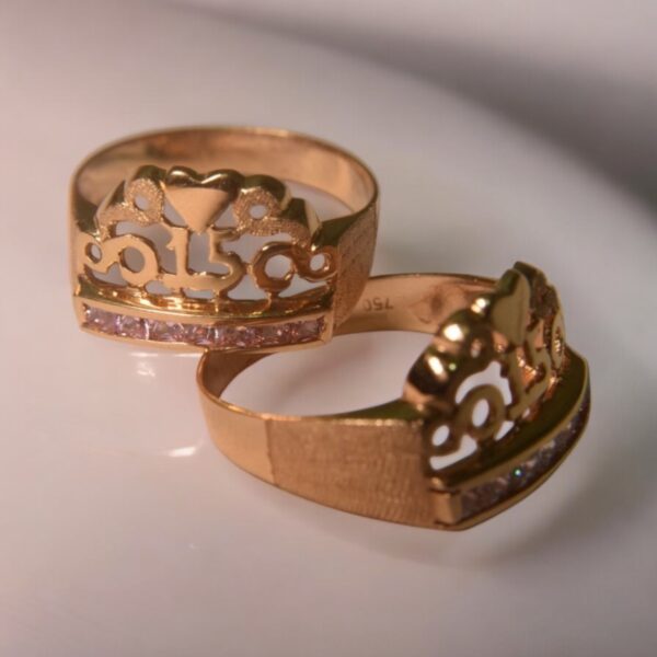Anillo Corona corazón 15 Años - Imagen 2
