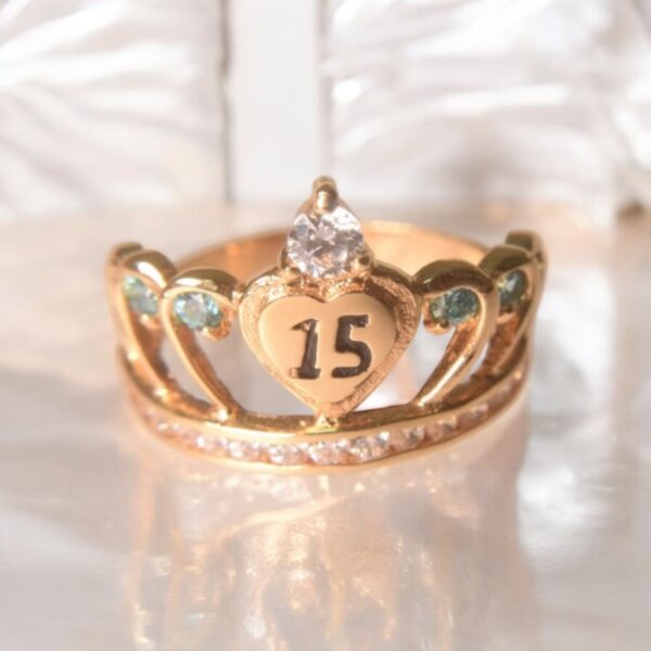 Anillo Corona grande 15 Años